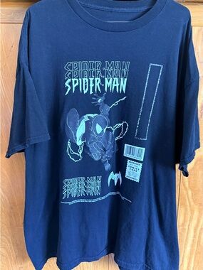 Marvel Spider-Man Men’s Graphic Tee - Black Size XXL